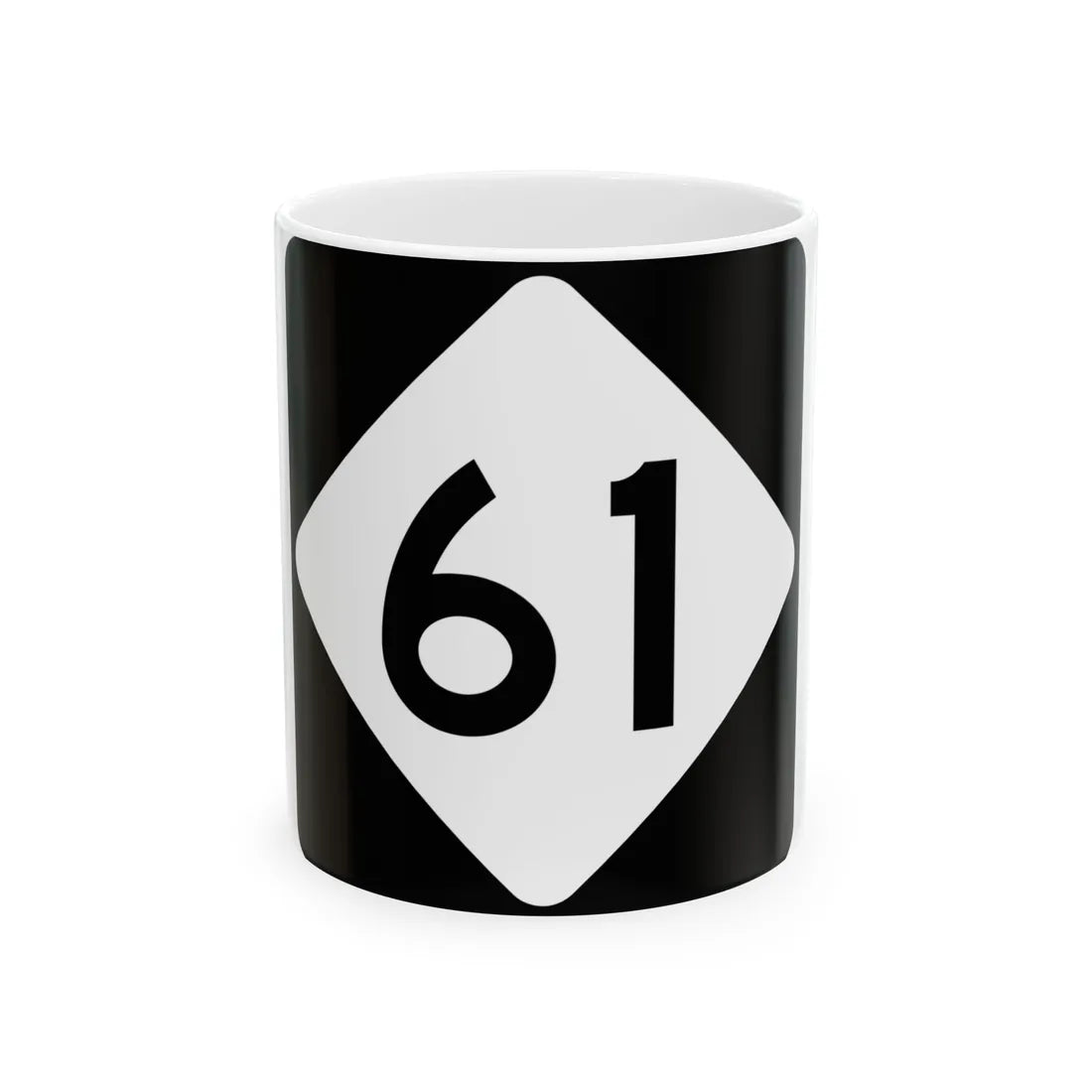 NC 61 (North Carolina) (Road Sign) White Coffee Mug 11oz - Go Mug Yourself