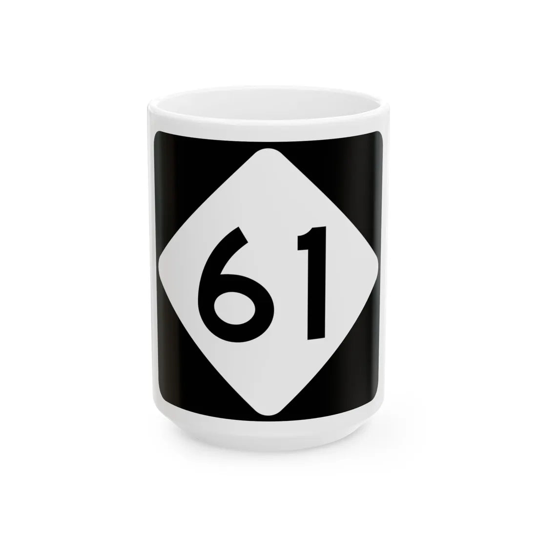 NC 61 (North Carolina) (Road Sign) White Coffee Mug 15oz - Go Mug Yourself