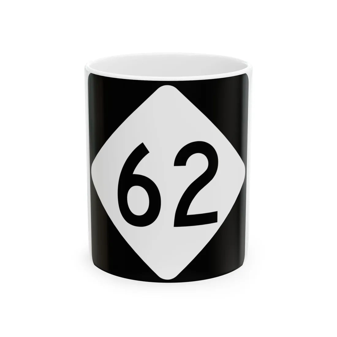 NC 62 (North Carolina) (Road Sign) White Coffee Mug 11oz - Go Mug Yourself