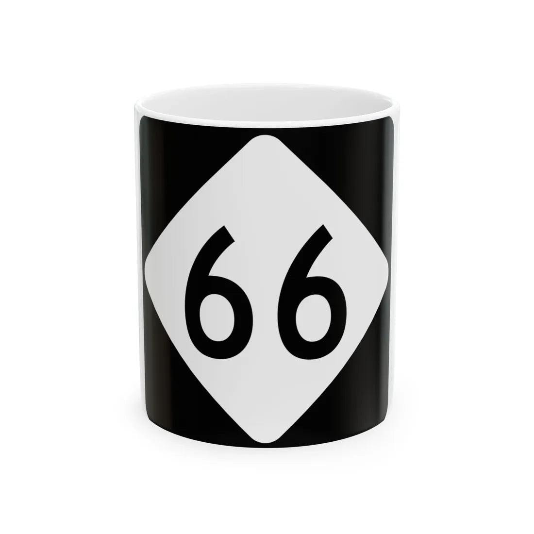 NC 66 (North Carolina) (Road Sign) White Coffee Mug 11oz - Go Mug Yourself