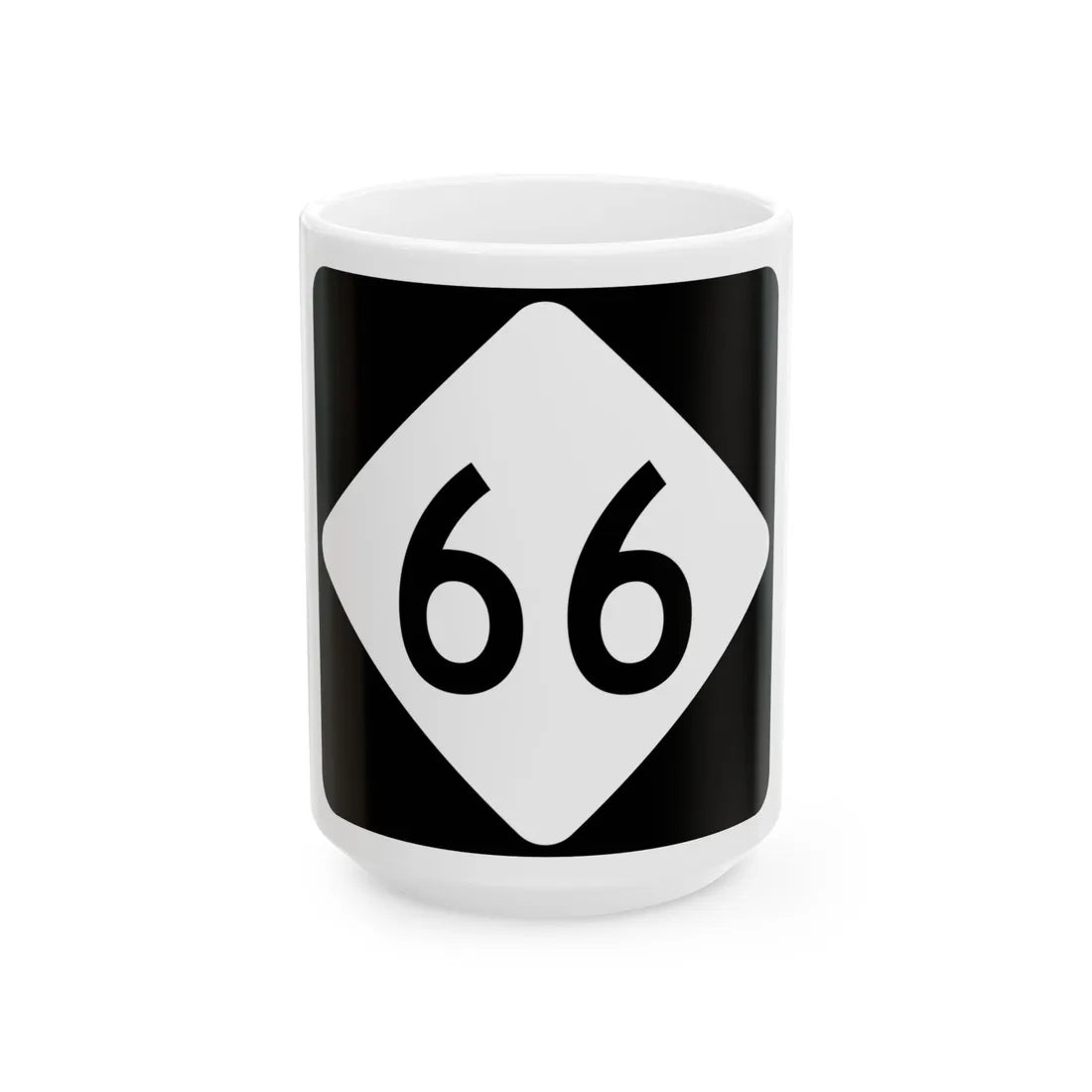 NC 66 (North Carolina) (Road Sign) White Coffee Mug 15oz - Go Mug Yourself