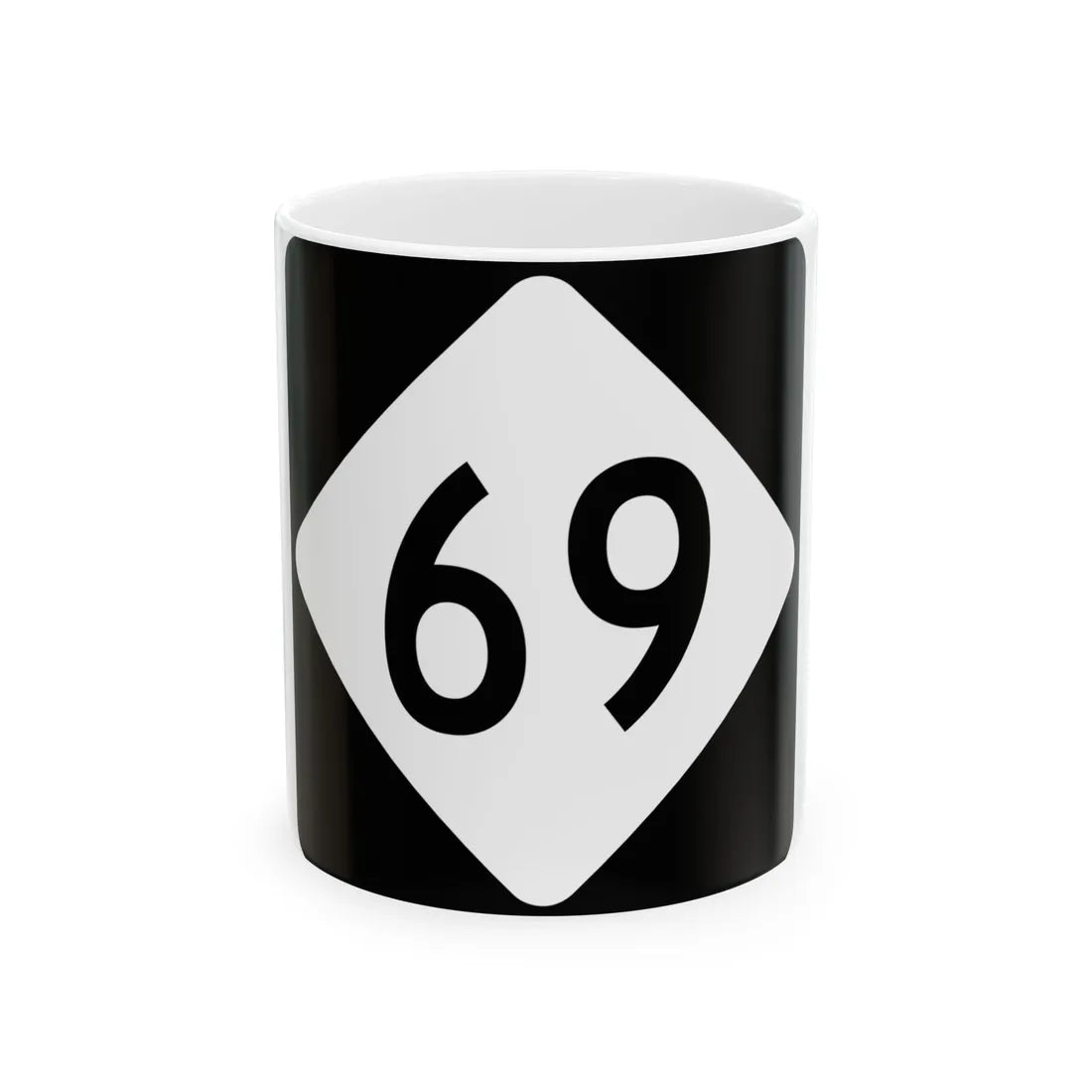NC 69 (North Carolina) (Road Sign) White Coffee Mug 11oz - Go Mug Yourself