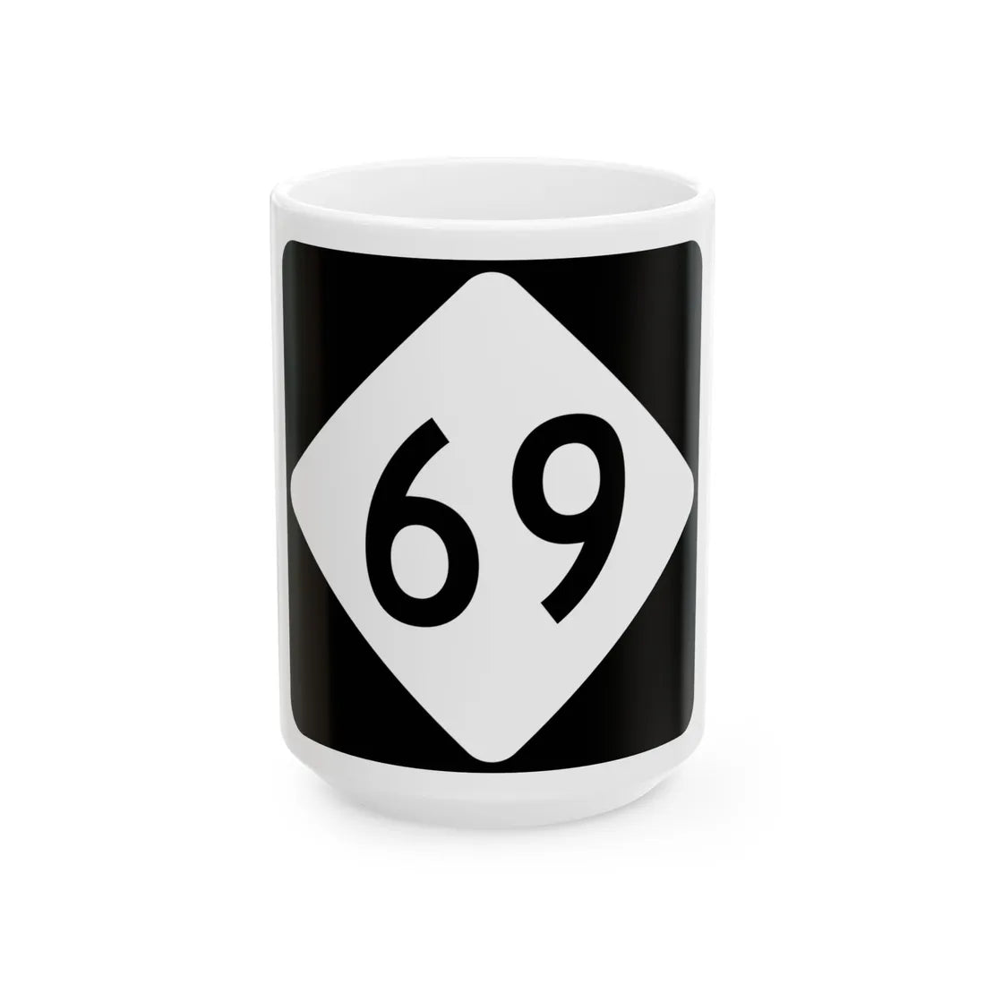 NC 69 (North Carolina) (Road Sign) White Coffee Mug 15oz - Go Mug Yourself