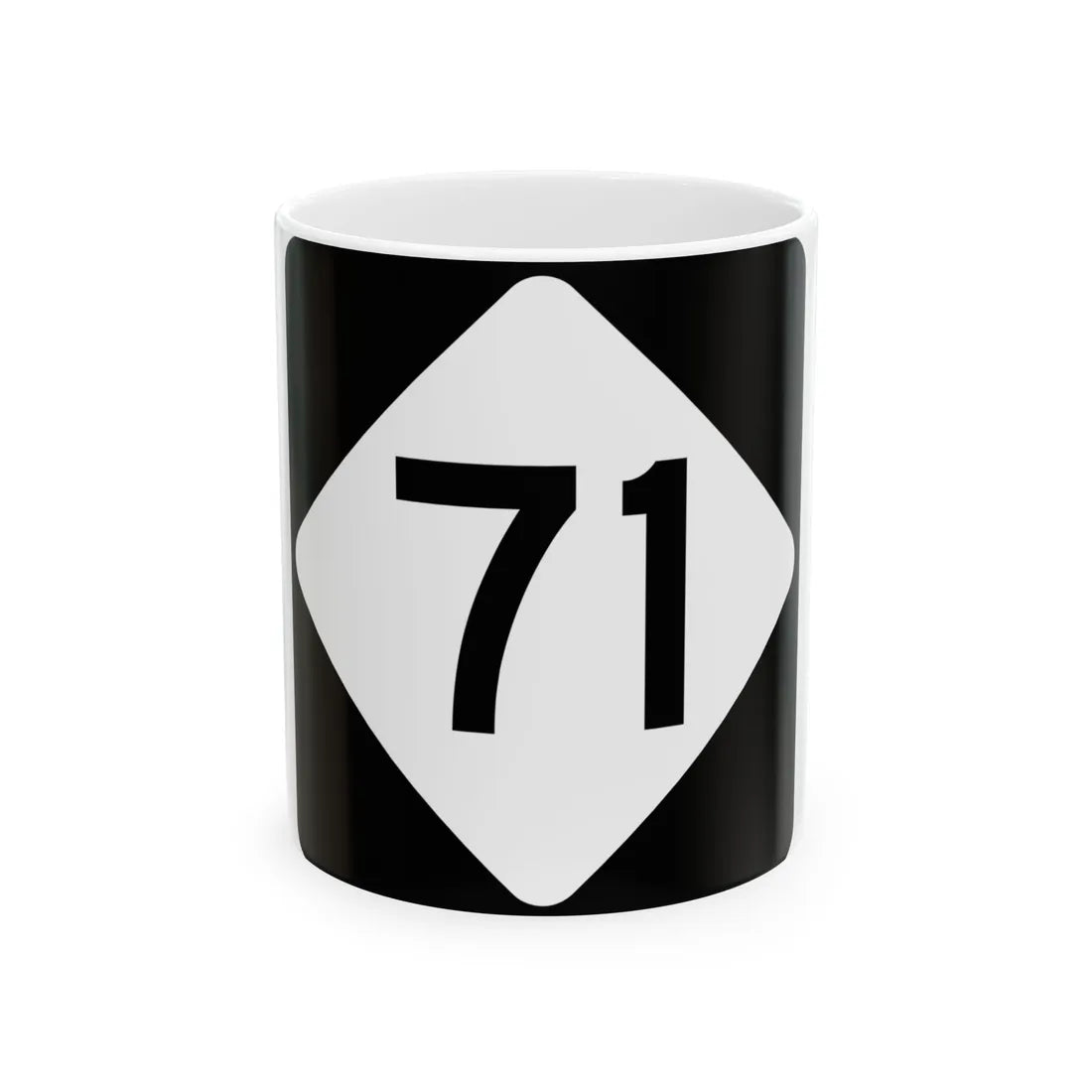 NC 71 (North Carolina) (Road Sign) White Coffee Mug 11oz - Go Mug Yourself