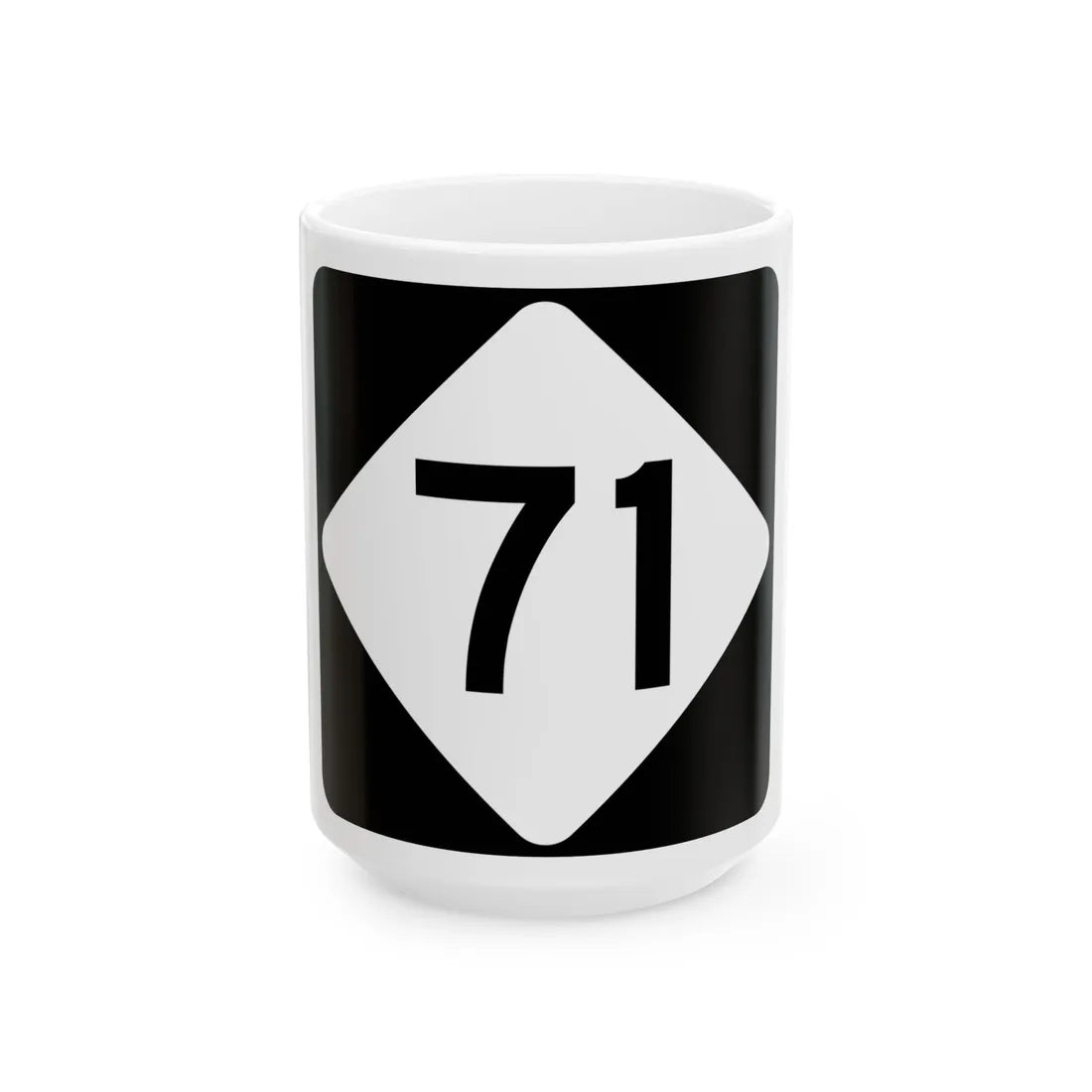 NC 71 (North Carolina) (Road Sign) White Coffee Mug 15oz - Go Mug Yourself