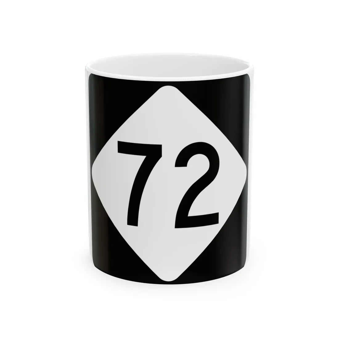 NC 72 (North Carolina) (Road Sign) White Coffee Mug 11oz - Go Mug Yourself