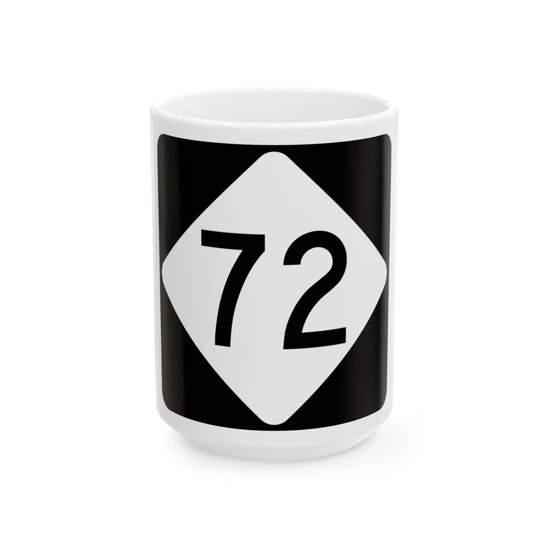 NC 72 (North Carolina) (Road Sign) White Coffee Mug 15oz - Go Mug Yourself