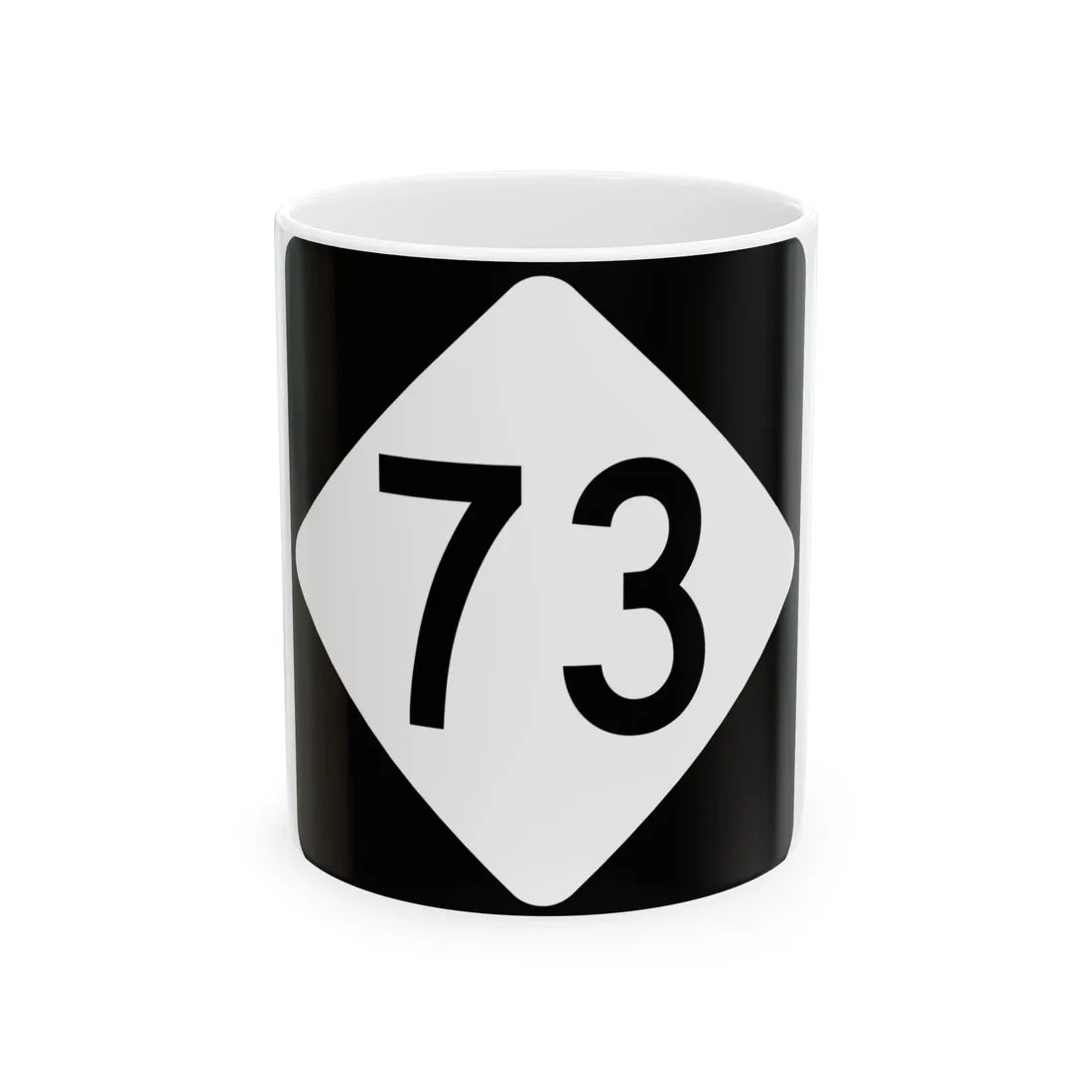 NC 73 (North Carolina) (Road Sign) White Coffee Mug 11oz - Go Mug Yourself