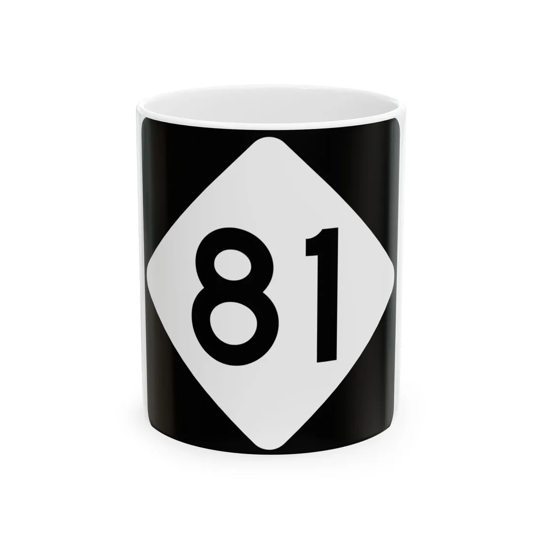 NC 81 (North Carolina) (Road Sign) White Coffee Mug 11oz - Go Mug Yourself