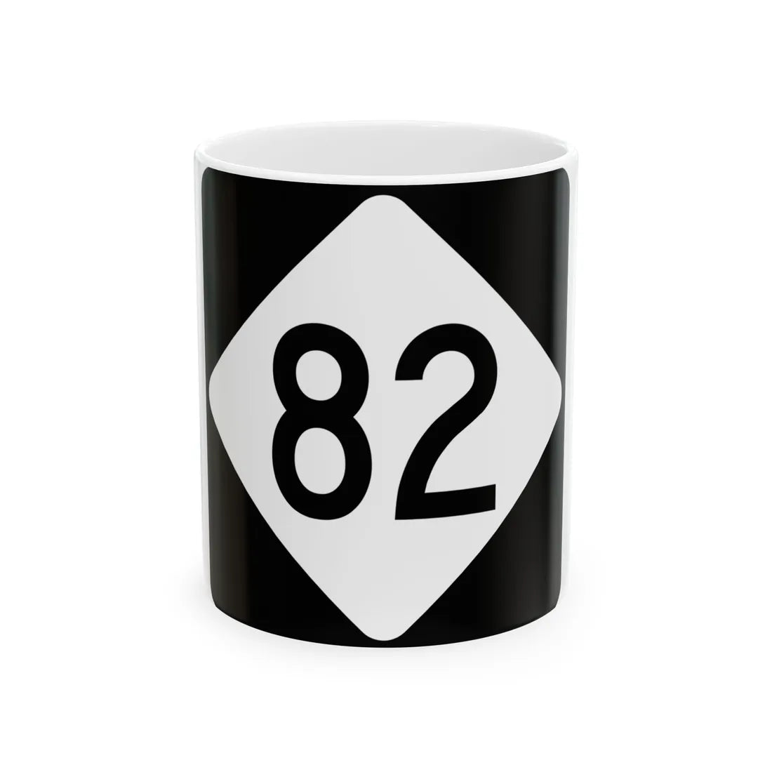 NC 82 (North Carolina) (Road Sign) White Coffee Mug 11oz - Go Mug Yourself