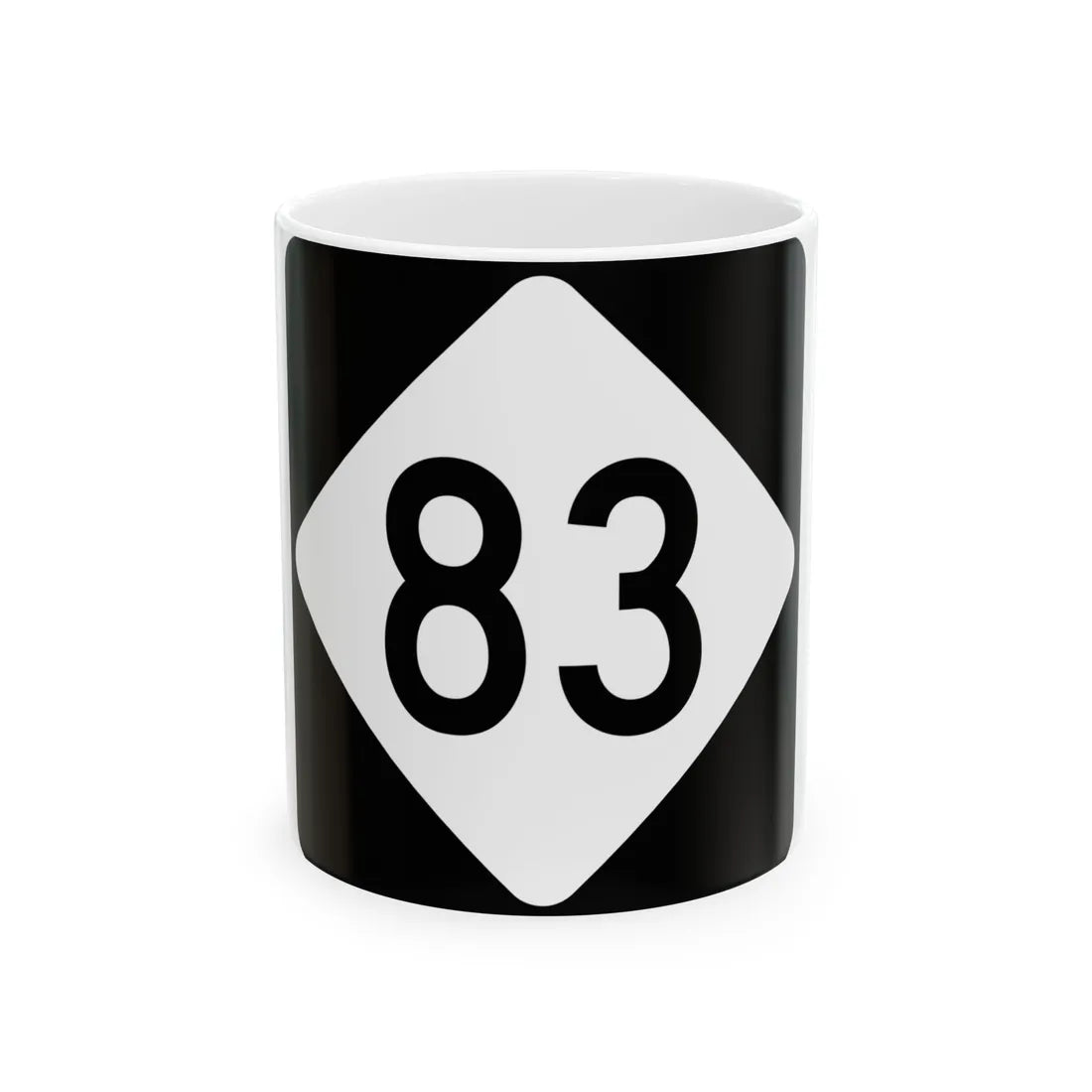 NC 83 (North Carolina) (Road Sign) White Coffee Mug 11oz - Go Mug Yourself