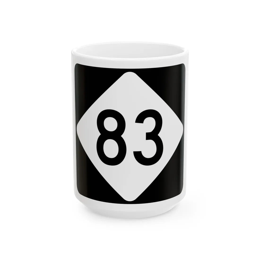 NC 83 (North Carolina) (Road Sign) White Coffee Mug 15oz - Go Mug Yourself