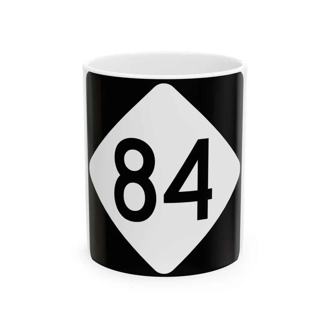 NC 84 (North Carolina) (Road Sign) White Coffee Mug 11oz - Go Mug Yourself