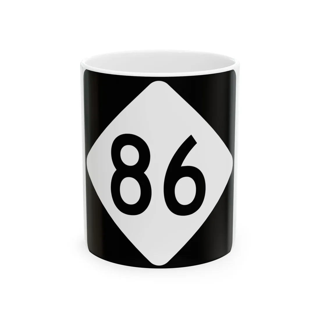 NC 86 (North Carolina) (Road Sign) White Coffee Mug 11oz - Go Mug Yourself