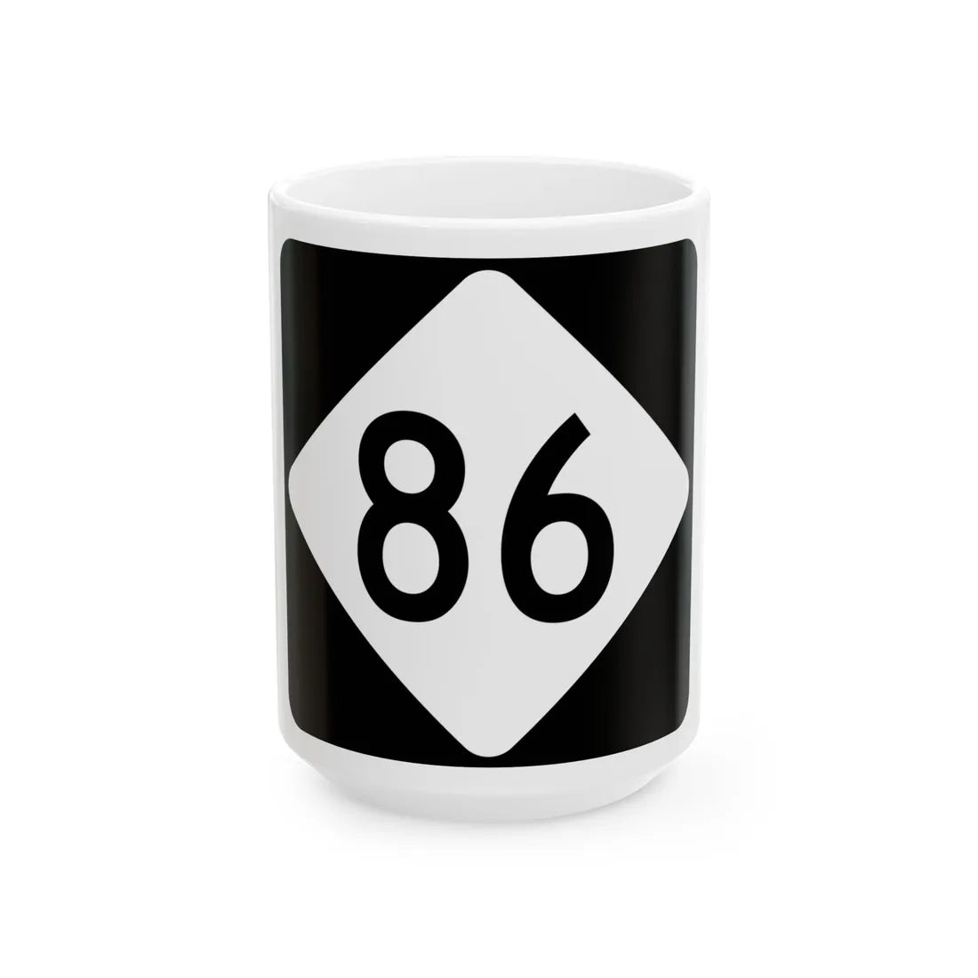 NC 86 (North Carolina) (Road Sign) White Coffee Mug 15oz - Go Mug Yourself
