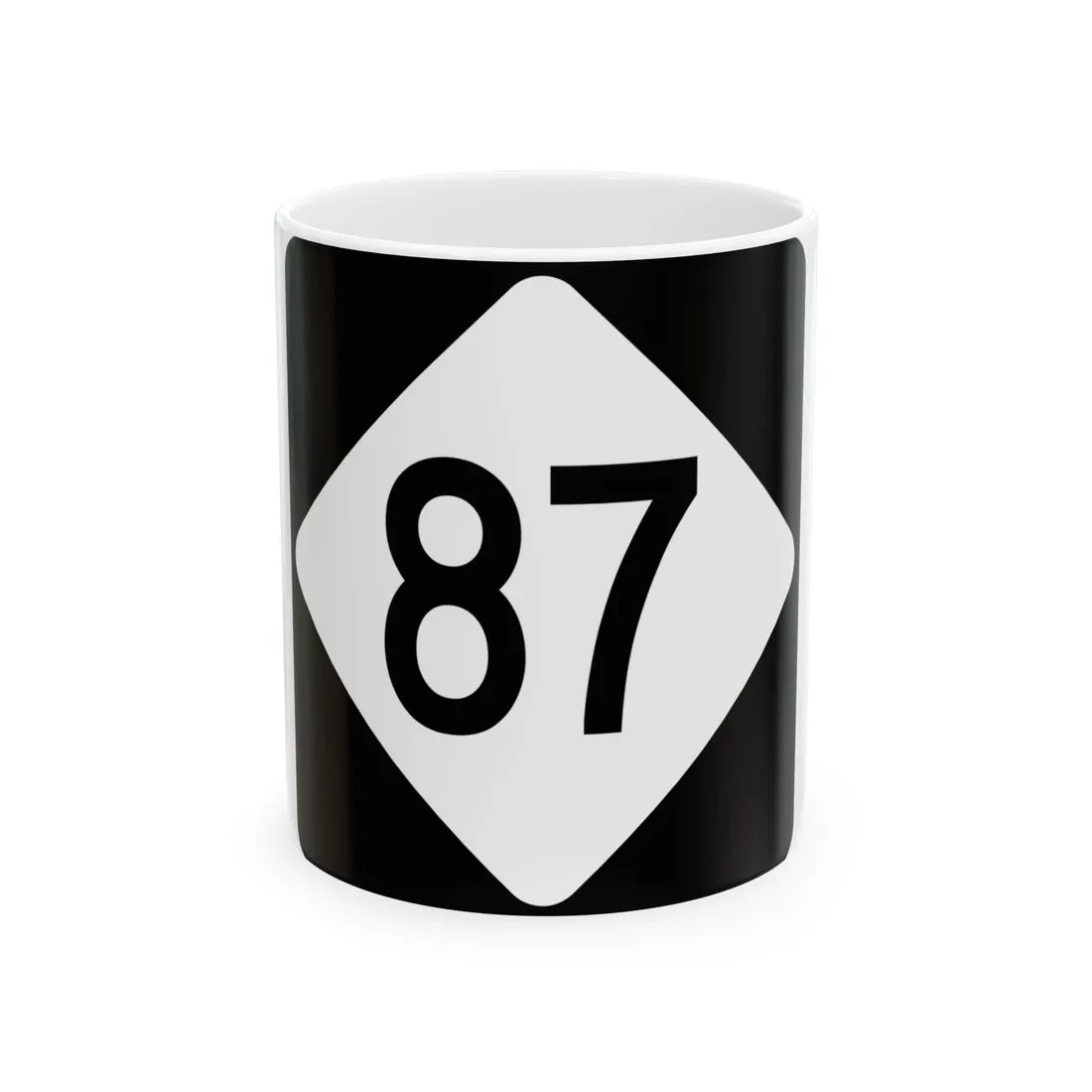 NC 87 (North Carolina) (Road Sign) White Coffee Mug 11oz - Go Mug Yourself