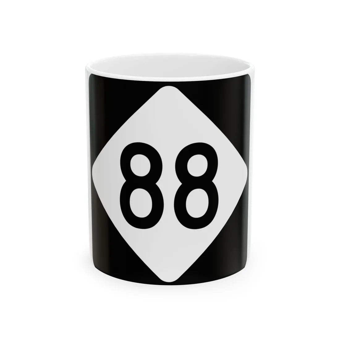 NC 88 (North Carolina) (Road Sign) White Coffee Mug 11oz - Go Mug Yourself