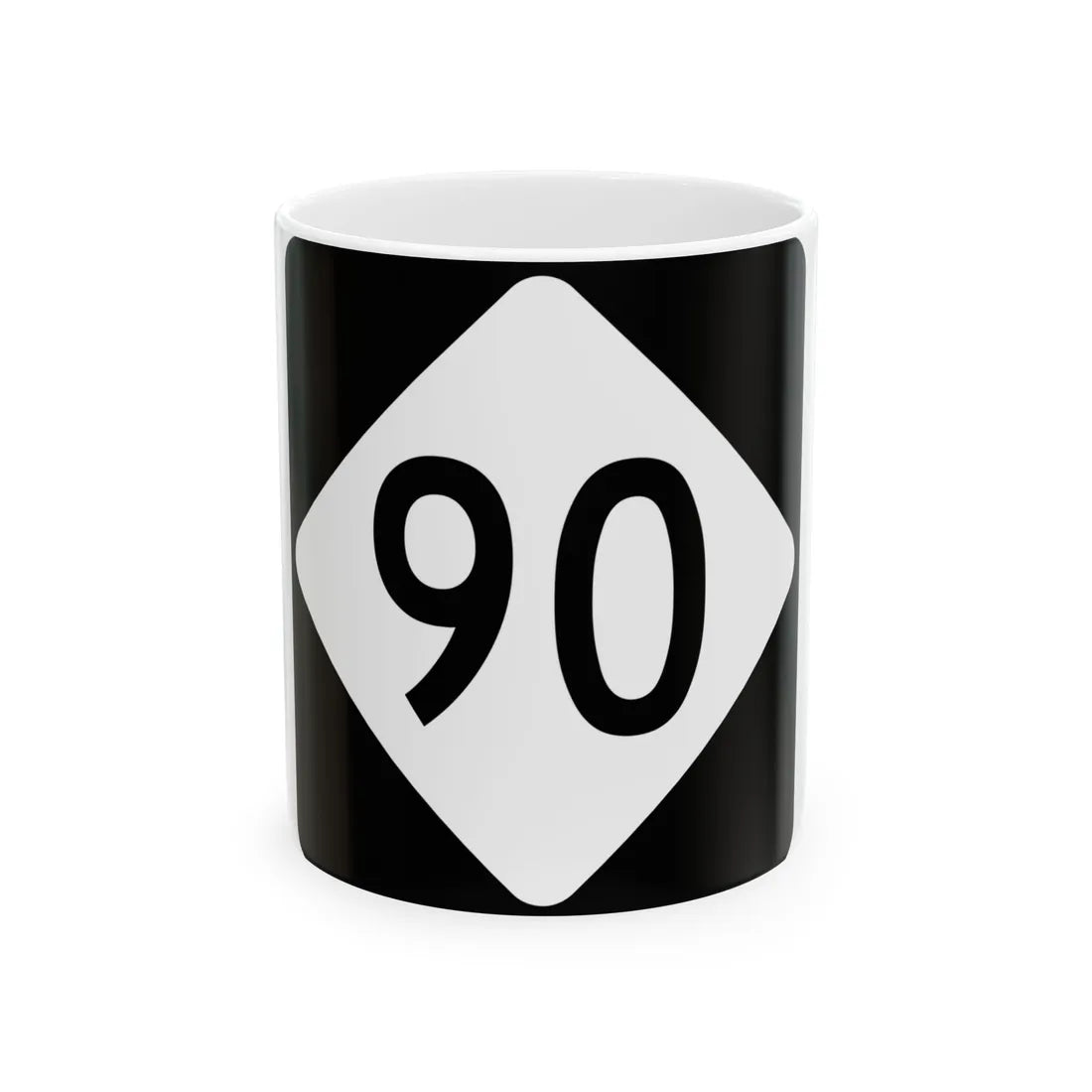 NC 90 (North Carolina) (Road Sign) White Coffee Mug 11oz - Go Mug Yourself