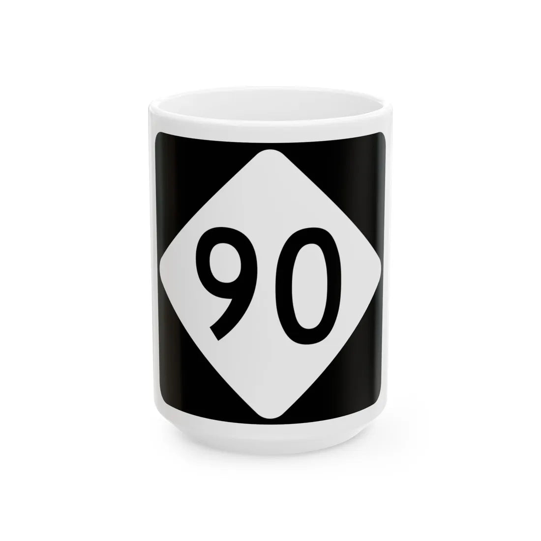 NC 90 (North Carolina) (Road Sign) White Coffee Mug 15oz - Go Mug Yourself