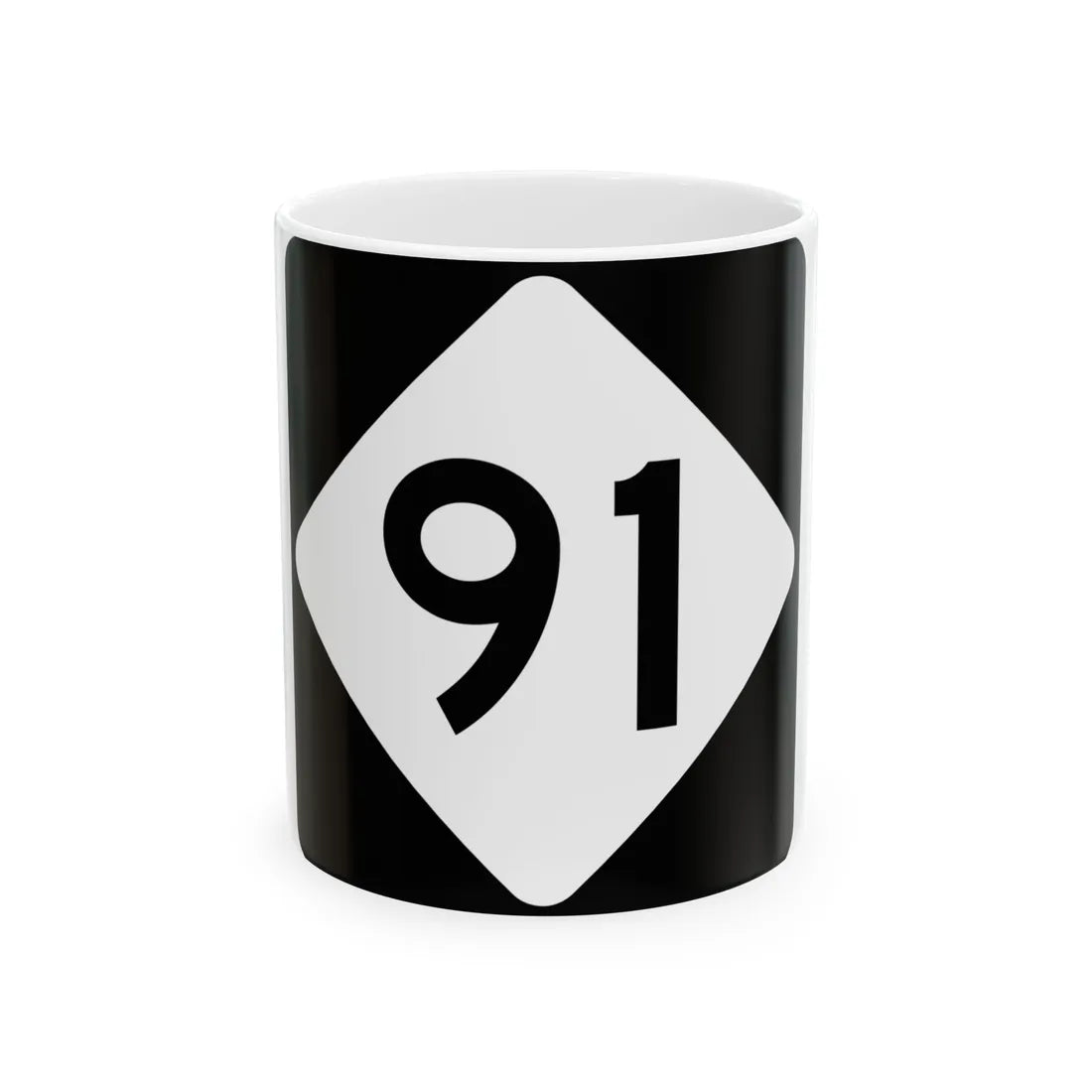 NC 91 (North Carolina) (Road Sign) White Coffee Mug 11oz - Go Mug Yourself