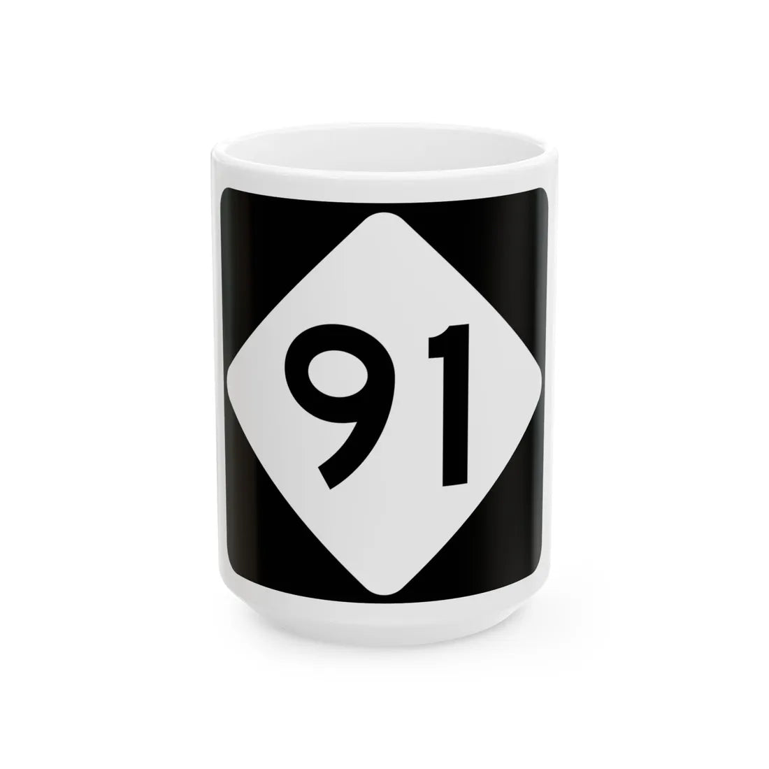 NC 91 (North Carolina) (Road Sign) White Coffee Mug 15oz - Go Mug Yourself