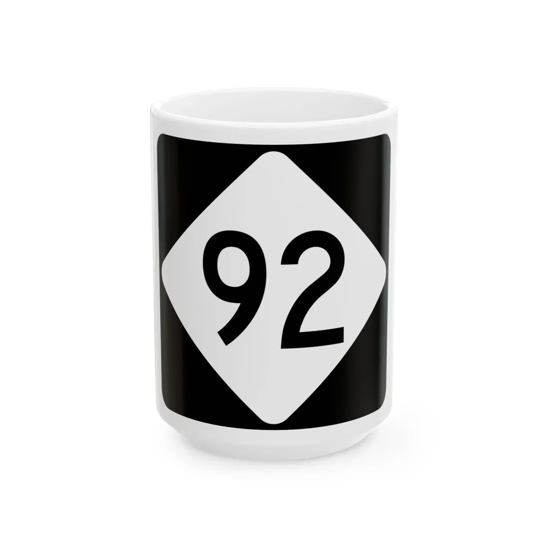 NC 92 (North Carolina) (Road Sign) White Coffee Mug 15oz - Go Mug Yourself