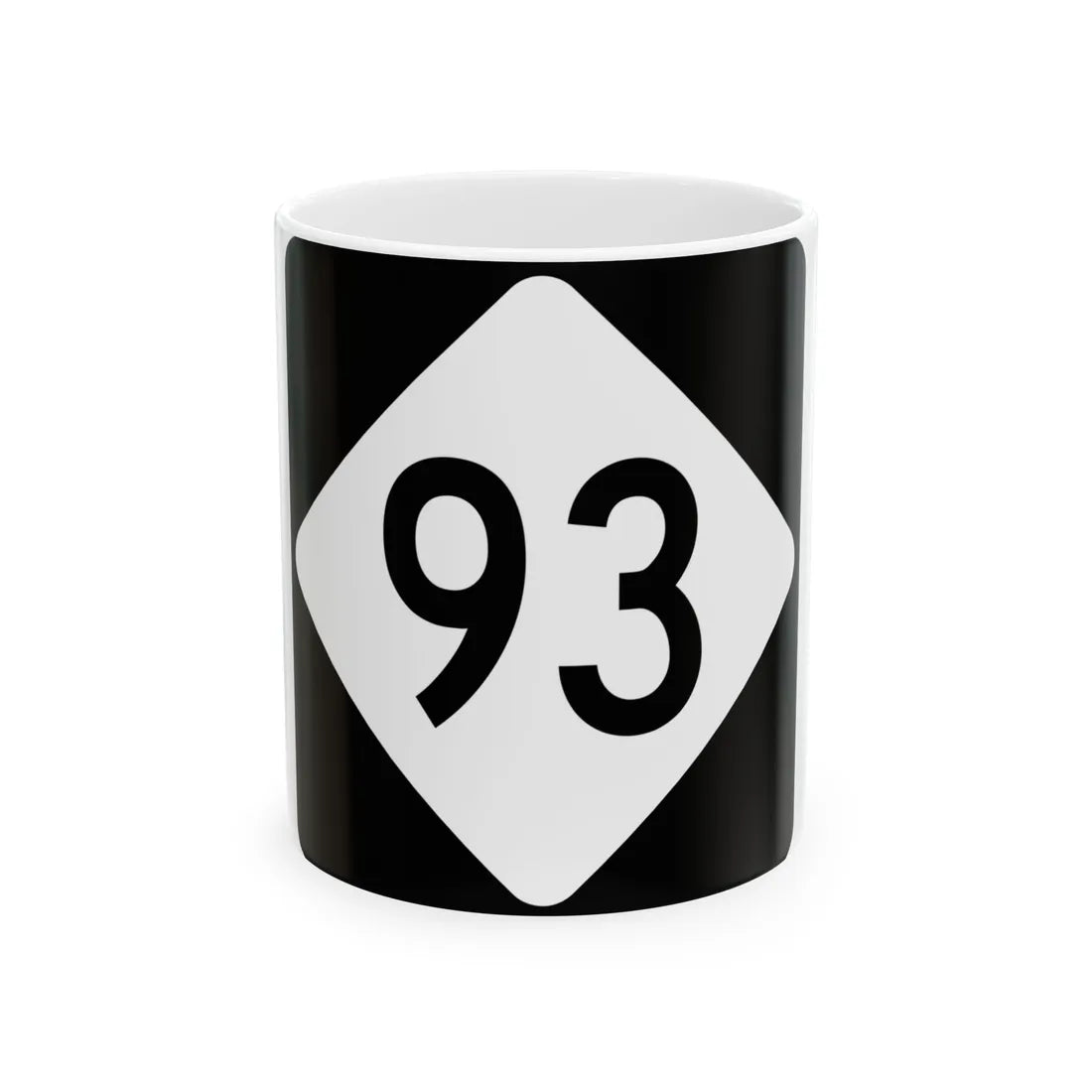 NC 93 (North Carolina) (Road Sign) White Coffee Mug 11oz - Go Mug Yourself