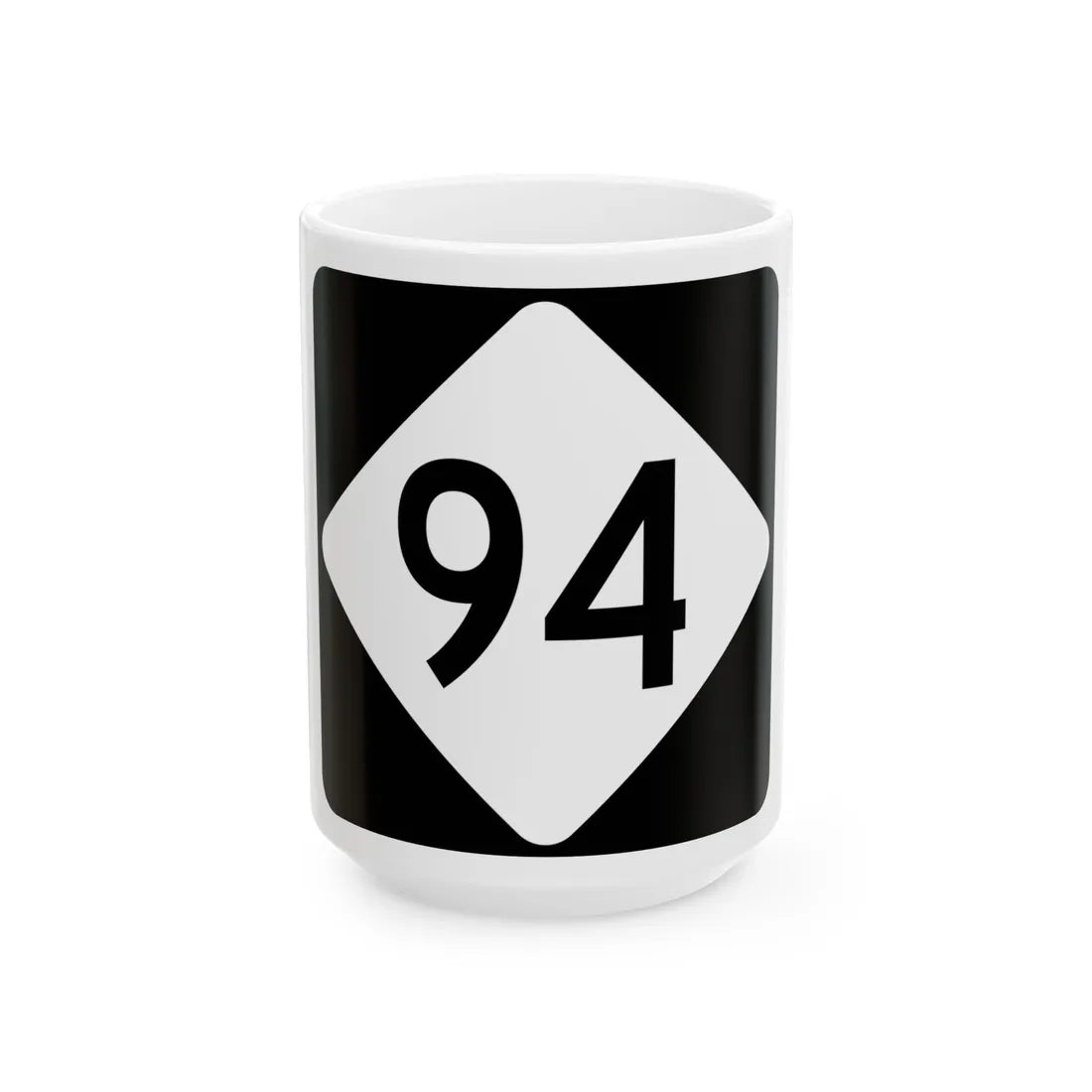 NC 94 (North Carolina) (Road Sign) White Coffee Mug 15oz - Go Mug Yourself