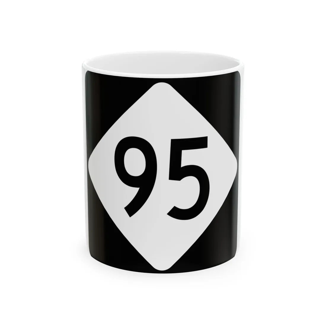 NC 95 (North Carolina) (Road Sign) White Coffee Mug 11oz - Go Mug Yourself