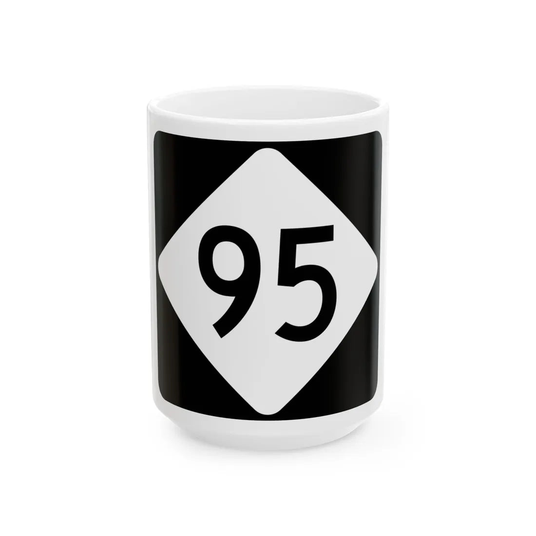 NC 95 (North Carolina) (Road Sign) White Coffee Mug 15oz - Go Mug Yourself