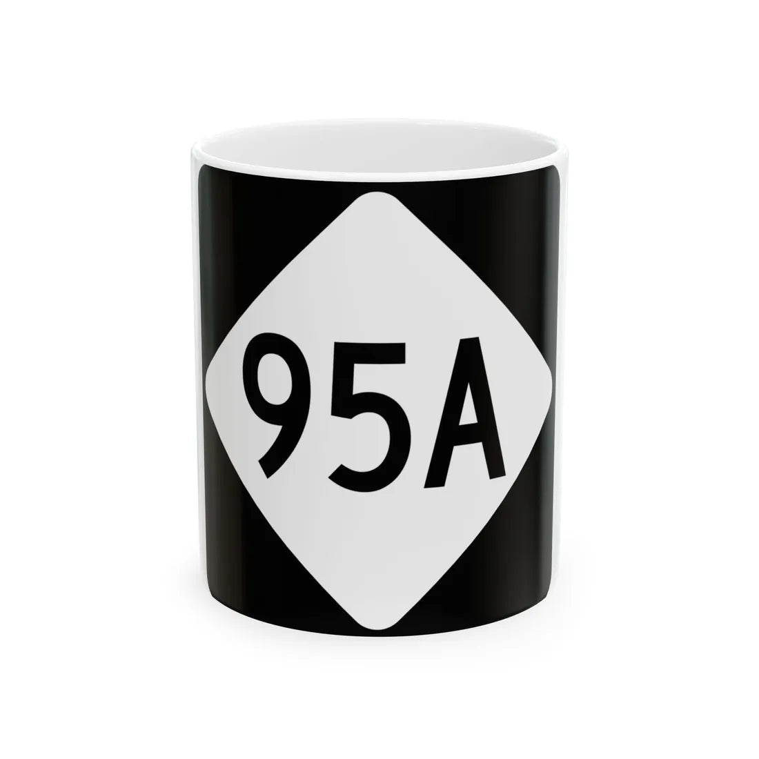 NC 95A (North Carolina) (Road Sign) White Coffee Mug 11oz - Go Mug Yourself