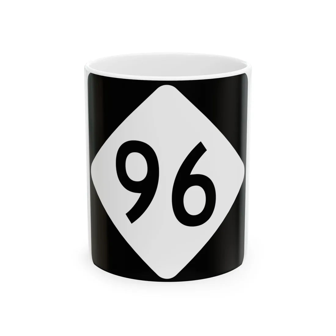 NC 96 (North Carolina) (Road Sign) White Coffee Mug 11oz - Go Mug Yourself