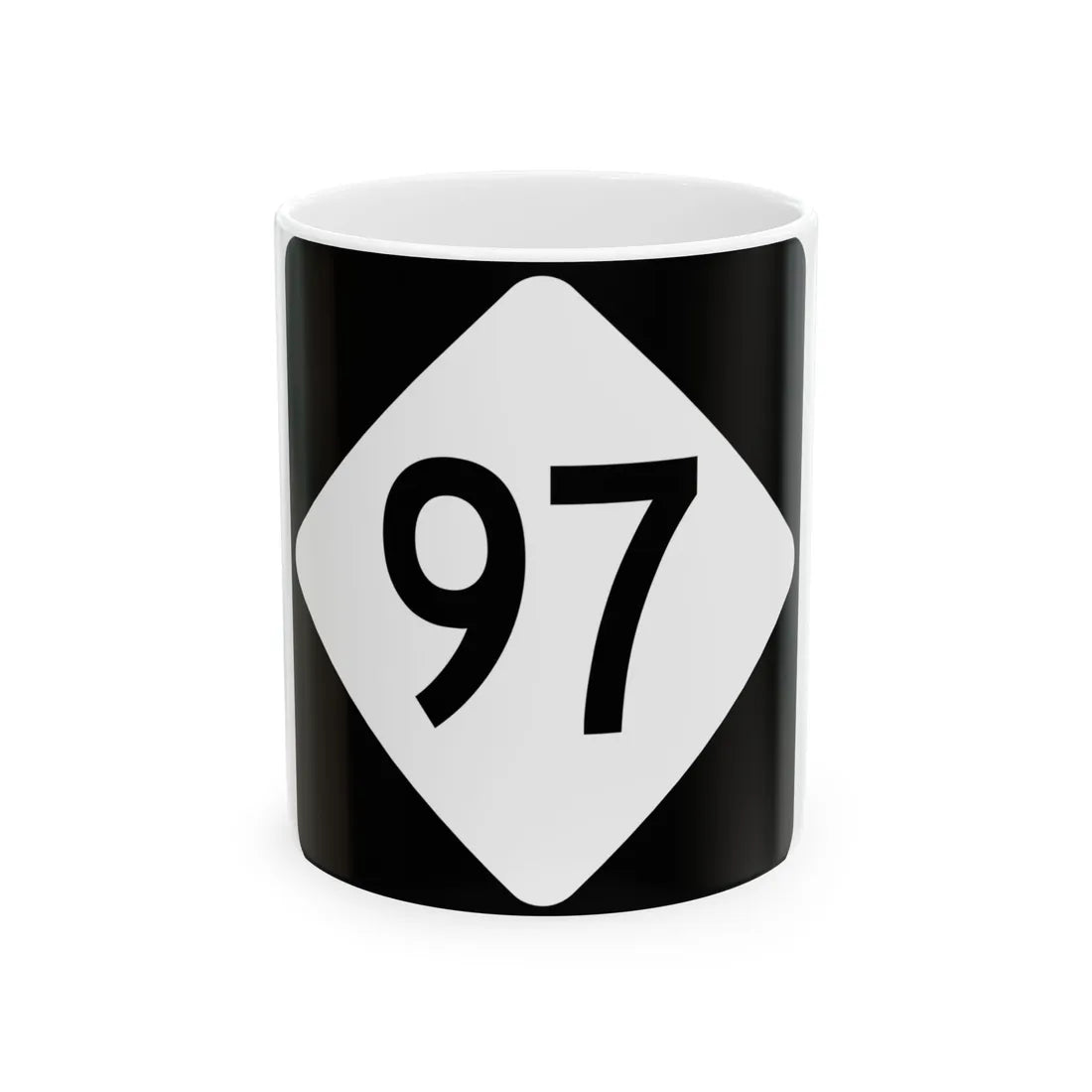 NC 97 (North Carolina) (Road Sign) White Coffee Mug 11oz - Go Mug Yourself