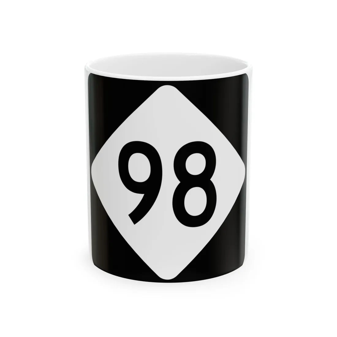 NC 98 (North Carolina) (Road Sign) White Coffee Mug 11oz - Go Mug Yourself