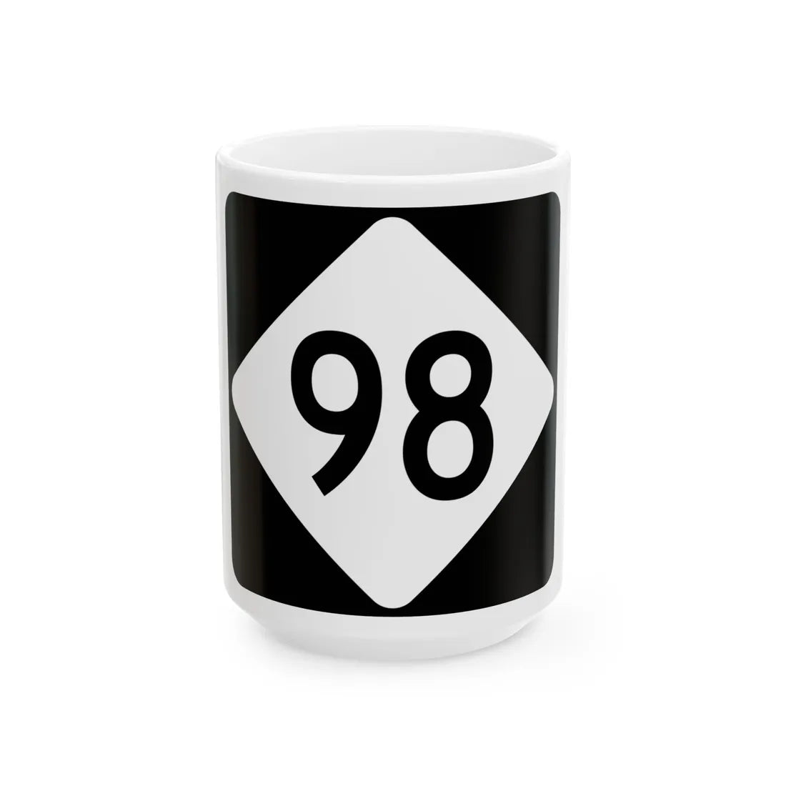 NC 98 (North Carolina) (Road Sign) White Coffee Mug 15oz - Go Mug Yourself