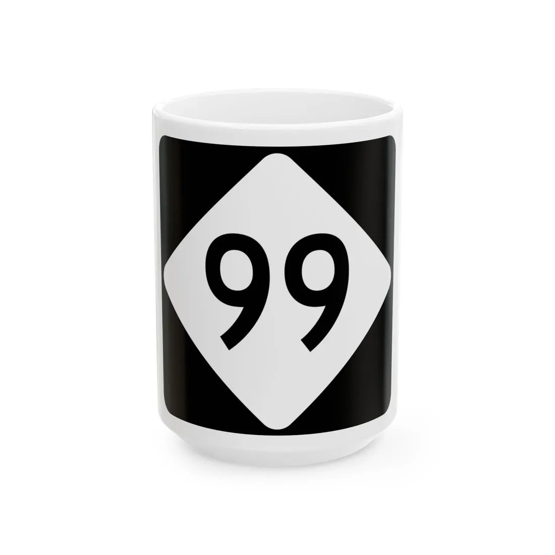 NC 99 (North Carolina) (Road Sign) White Coffee Mug 15oz - Go Mug Yourself