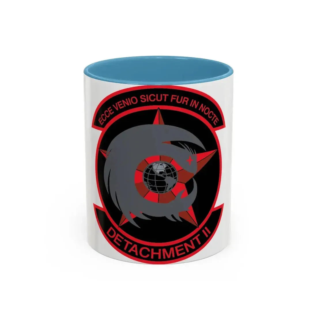 NCOIC Detachment 2 (U.S. Air Force) Accent Coffee Mug 11oz Light Blue - Go Mug Yourself