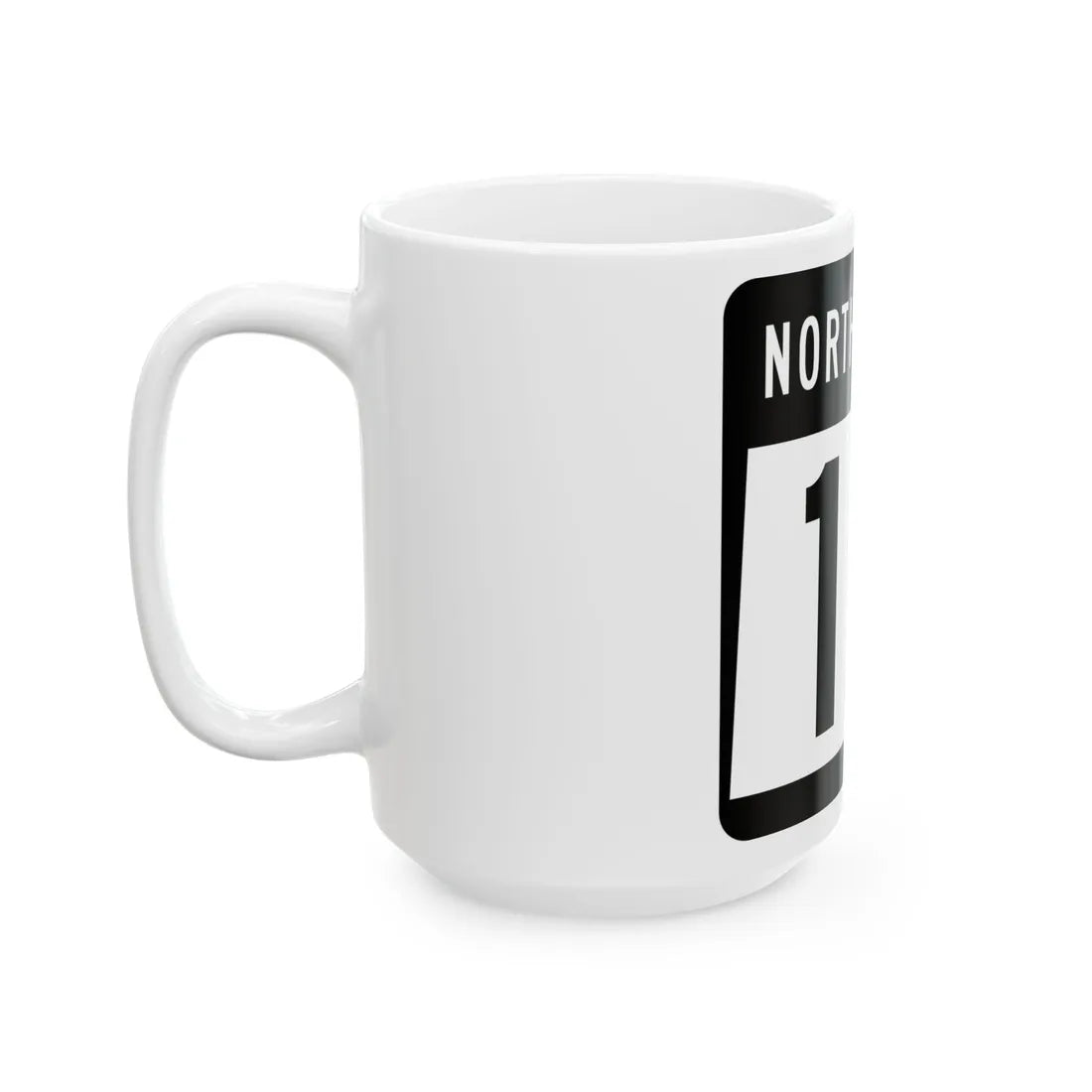 ND-15 2015 (North Dakota) (Road Sign) White Coffee Mug - Go Mug Yourself