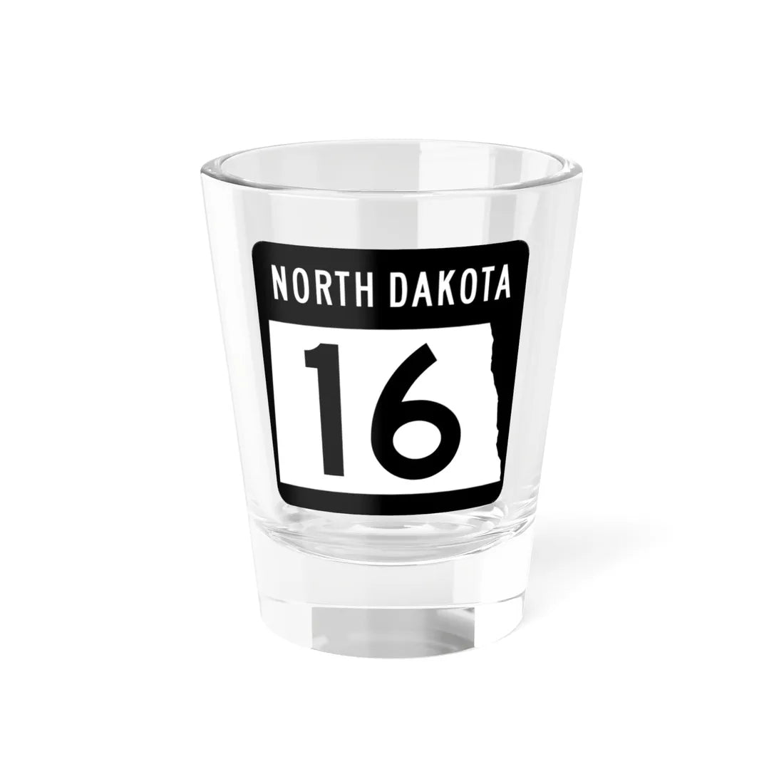 ND-16 2015 (North Dakota) (Road Sign) Shot Glass 1.5oz 1.5oz - Go Mug Yourself