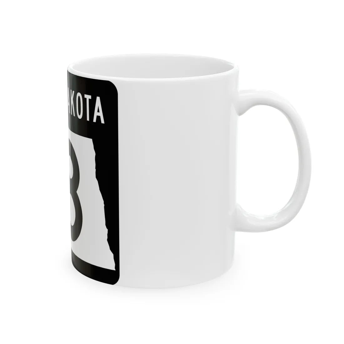 ND-18 2015 (North Dakota) (Road Sign) White Coffee Mug - Go Mug Yourself