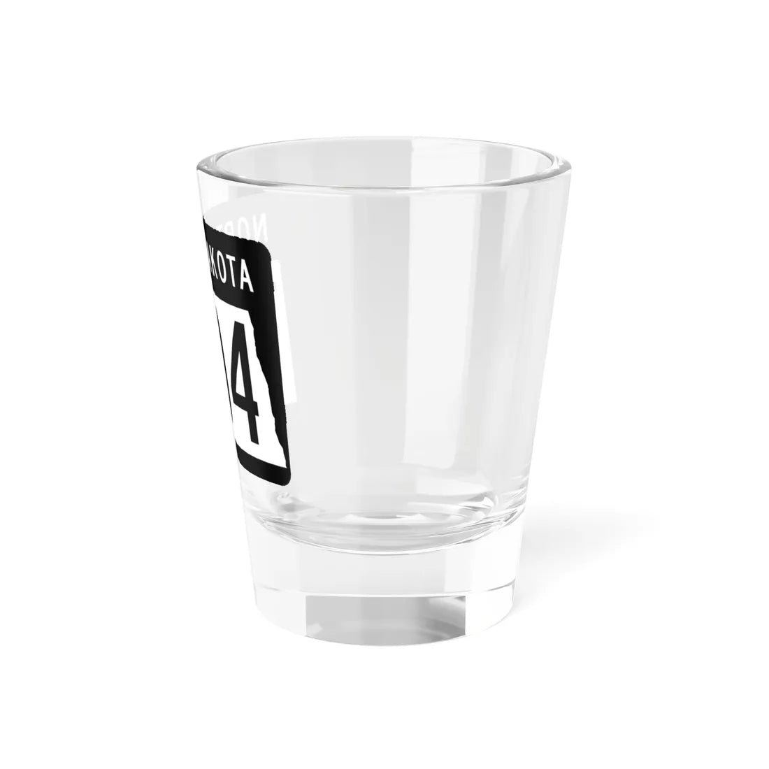 ND-1804 2015 (North Dakota) (Road Sign) Shot Glass 1.5oz - Go Mug Yourself