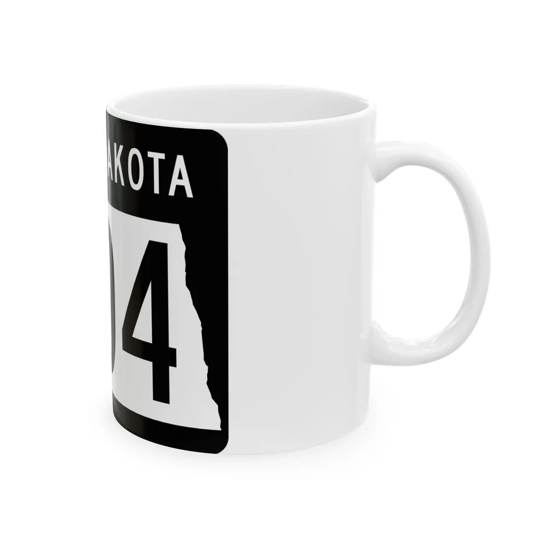 ND-1804 2015 (North Dakota) (Road Sign) White Coffee Mug - Go Mug Yourself