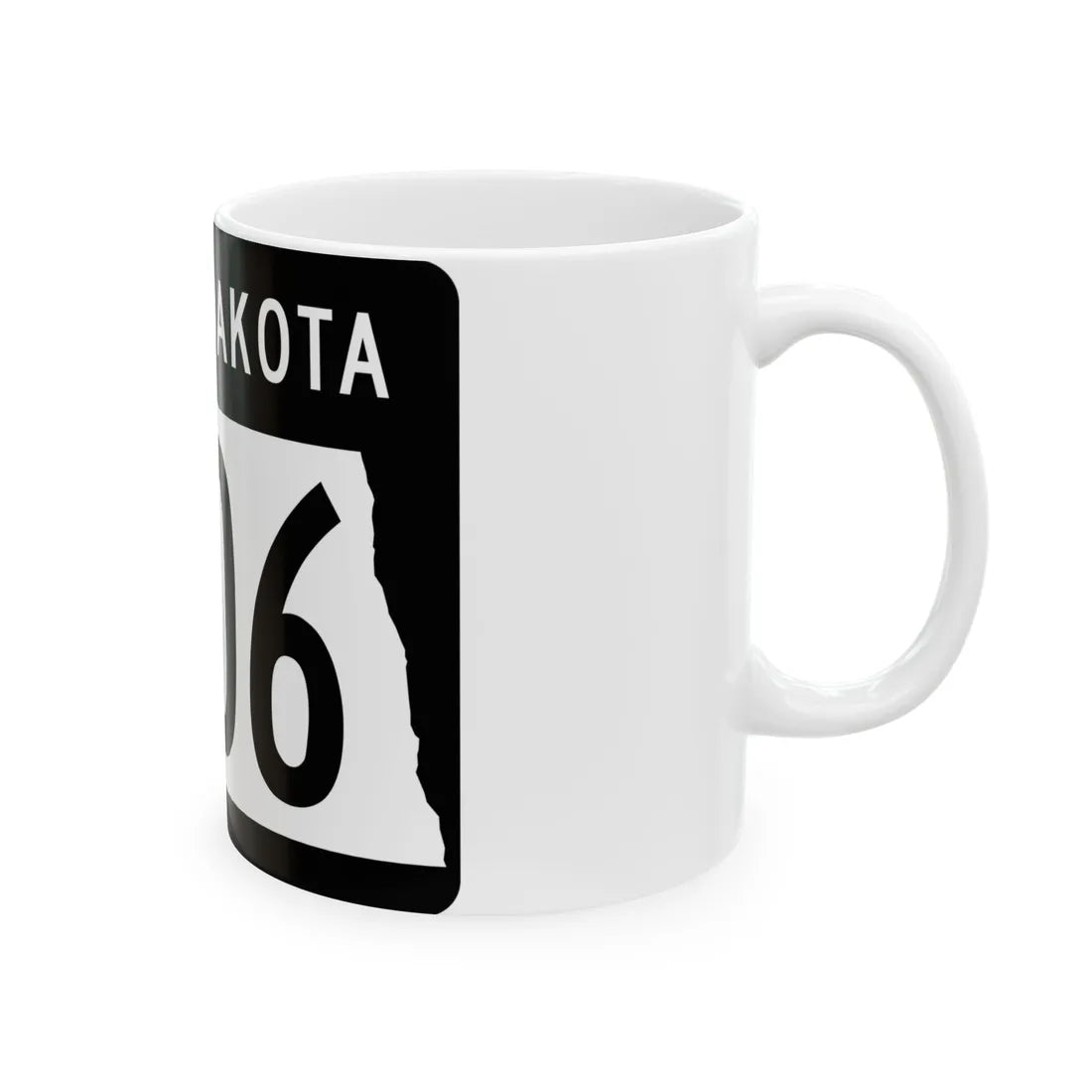ND-1806 2015 (North Dakota) (Road Sign) White Coffee Mug - Go Mug Yourself
