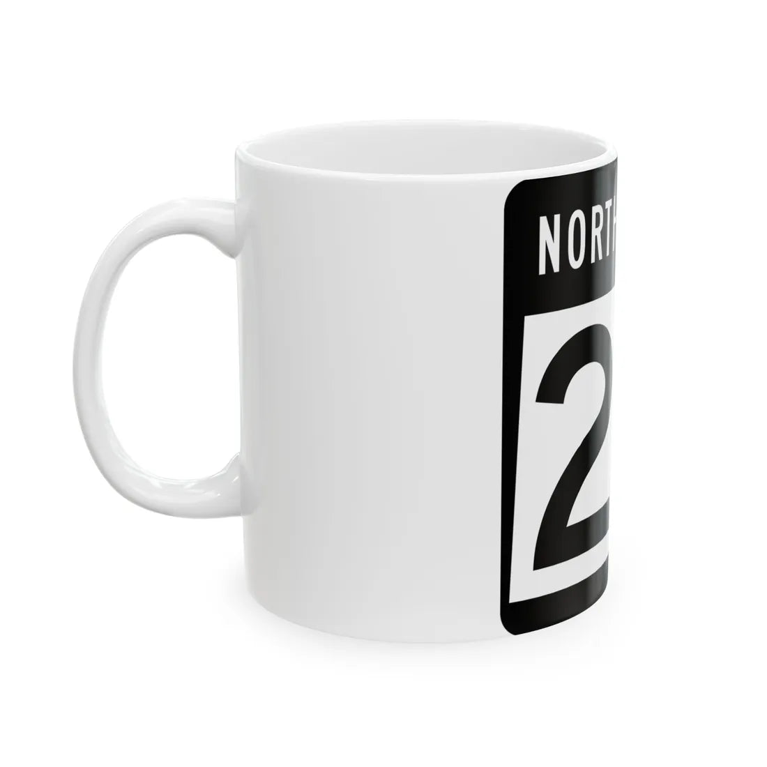 ND-20 2015 (North Dakota) (Road Sign) White Coffee Mug - Go Mug Yourself
