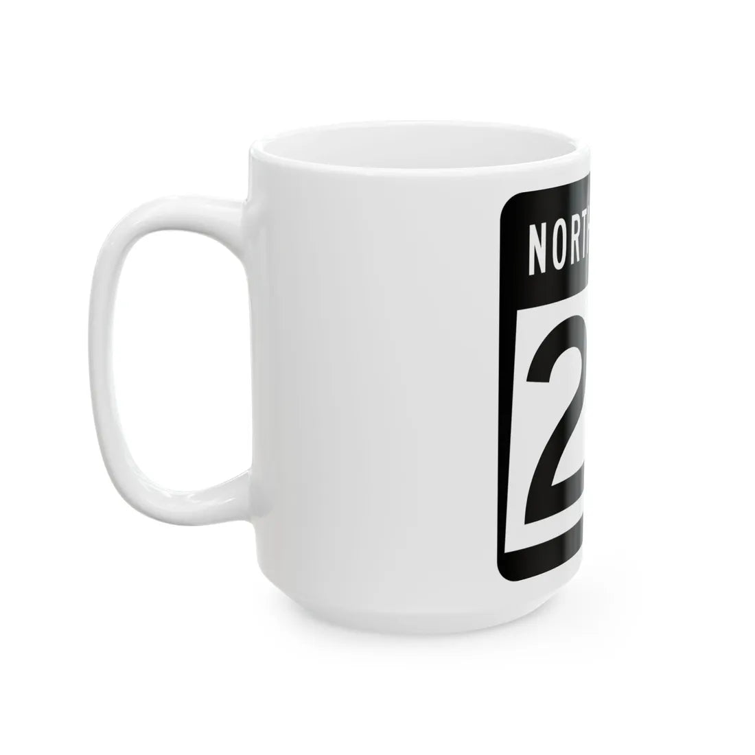 ND-20 2015 (North Dakota) (Road Sign) White Coffee Mug - Go Mug Yourself