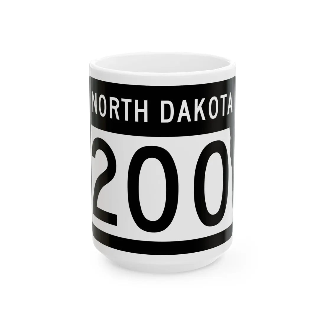 ND-200 2015 (North Dakota) (Road Sign) White Coffee Mug 15oz - Go Mug Yourself
