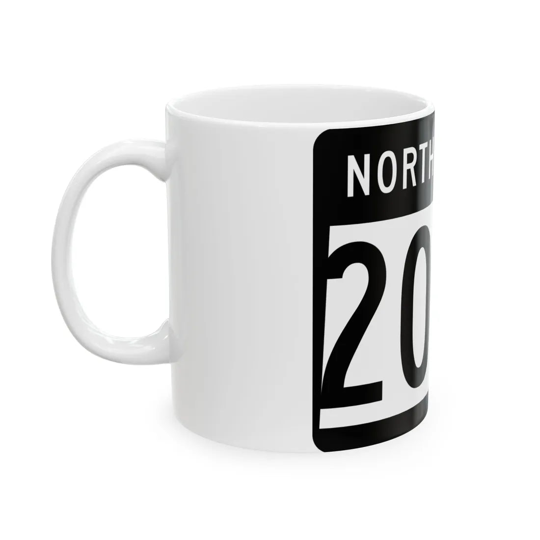 ND-200A 2015 (North Dakota) (Road Sign) White Coffee Mug - Go Mug Yourself