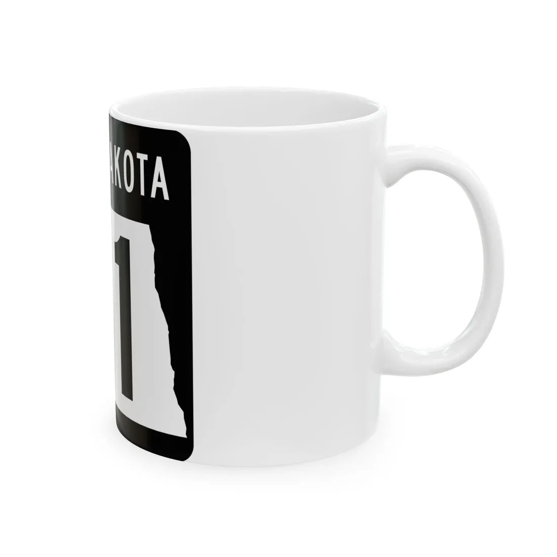 ND-21 2015 (North Dakota) (Road Sign) White Coffee Mug - Go Mug Yourself