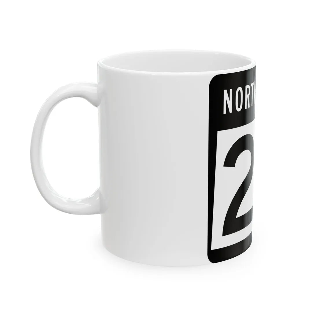 ND-22 2015 (North Dakota) (Road Sign) White Coffee Mug - Go Mug Yourself