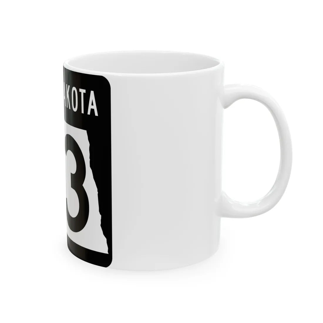 ND-23 2015 (North Dakota) (Road Sign) White Coffee Mug - Go Mug Yourself